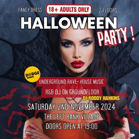 Poster for adults only Halloween party