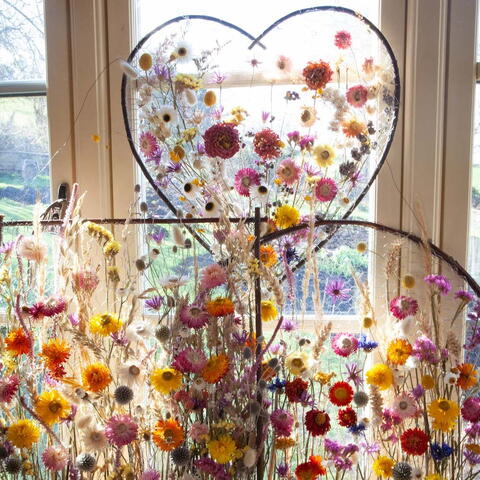 Heart Shaped Flower Pannel