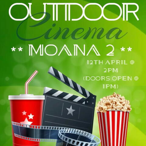Poster for Moana 2 outdoor cinema