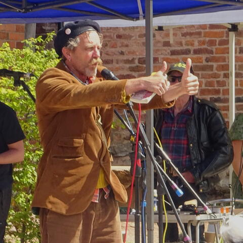 Live singer on stage
