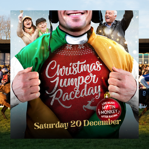 A person wearing a Christmas jumper