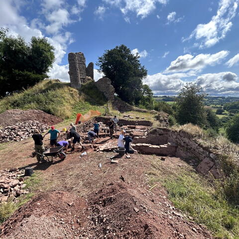 Snodhill Castle's first-ever Community Dig - an ancient castle ruins