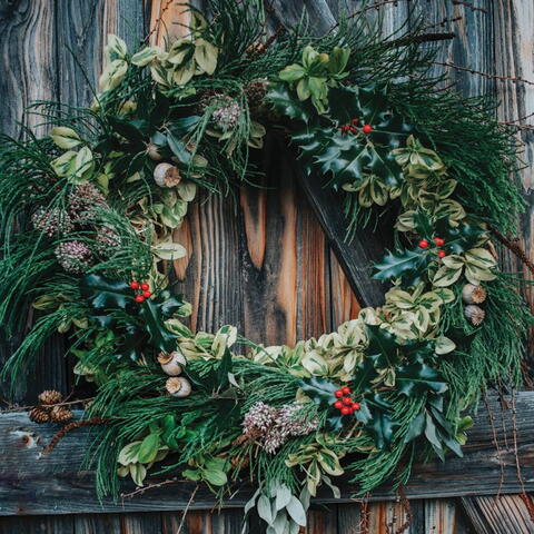 Wreath Making and Coppicing day at Hellens