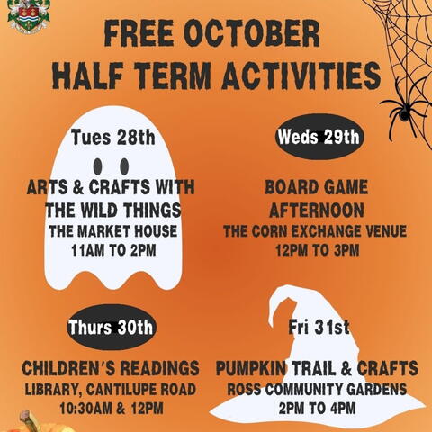 October half term activities poster