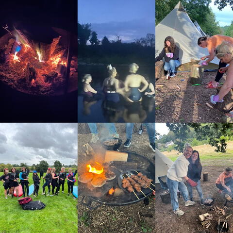 Woman’s wilderness weekends collage of images