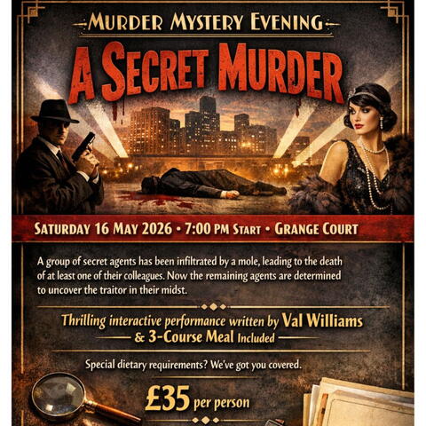 Murder Mystery Evening With 3 Course Meal.
