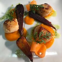 Scallops with Herefordshire Carrots