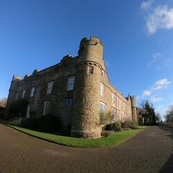 Blue skies over the castle