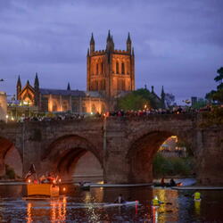 Friday night illuminated floats on the Wye