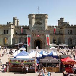 Gazebos and large chilli banners at Eastnor Castle