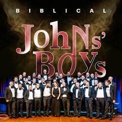 Johns' Boys large vocal group on stage