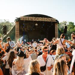 stage and crowds at festival